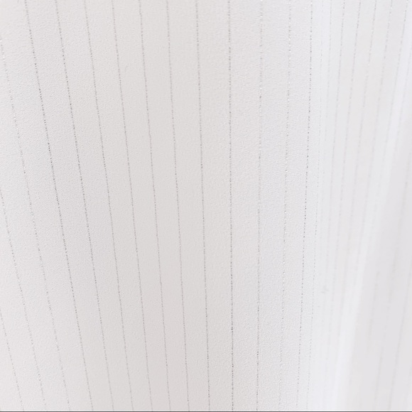 LOFT Button Down with silver shimmer stripes - Picture 3 of 6